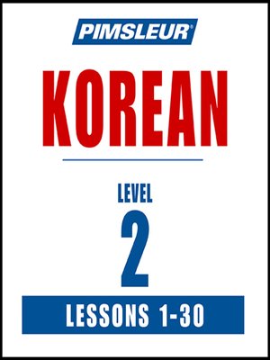 cover image of Pimsleur Korean Level 2